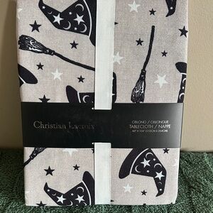 Christian Lacroix Halloween Tablecloth Witch 🧙 Hat Broom 60x104 NEW!